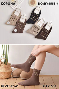 Женские носки с рисунком КОРОНА